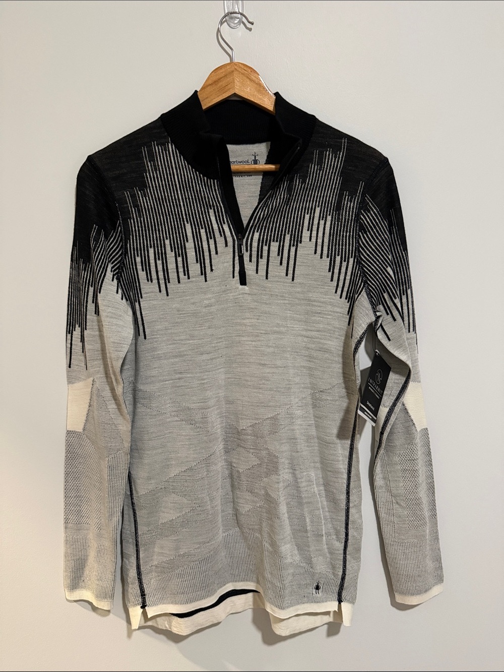 Smartwool Gray and Black 1/4 Zip Sweater